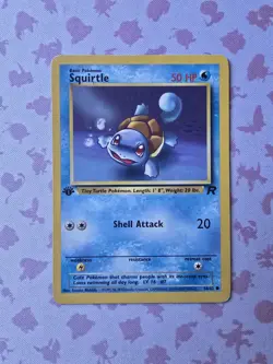 Pokemon TCG Team Rocket 68/82 Squirtle 1st Edition MP - Image 1