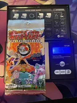 Pokemon Japanese Base Set Booster Pack 291 Yen Vintage 1996 Sealed HEAVY 16.46G - Image 1