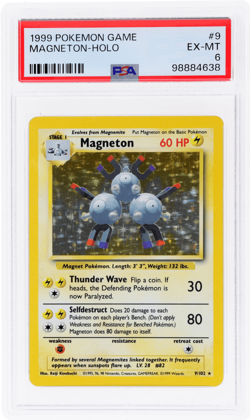 1999 Pokemon Base Set Magneton Holo #9 PSA 6 - Image 1