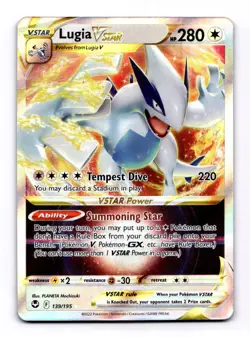 Lugia VSTAR 139/195 Ultra Rare Pokemon TCG SWSH12: Silver Tempest NM - Image 1