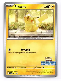 Pikachu - (Illustration Contest 2024) 214 Promo Pokemon TCG S&V - NM - Image 1