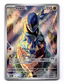 Sawk 130/086 Illustration Rare Pokemon TCG SV: White Flare NM - Image 1