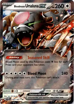 Bloodmoon Ursaluna ex 141/167 Double Rare Pokemon TCG Twilight Masquerade NM - Image 1