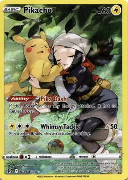 Pikachu TG05/TG30 Ultra Rare Pokemon TCG SWSH11: Lost Origin Trainer Gallery NM - Image 1