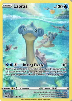 Lapras GG05/GG70 Ultra Rare Pokemon TCG Crown Zenith: Galarian Gallery NM - Image 1