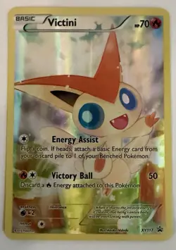 Pokemon TCG Victini XY117 Full Art Holo Black Star Promo Card - Image 1