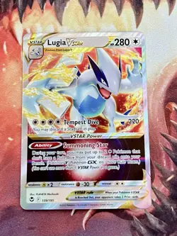Lugia VSTAR 139/195 Pokemon Card Sword & Shield Era Silver Tempest Holo NM ✨ - Image 3