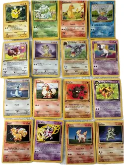 Pokemon 1995-1999 1st Edition Base Starter Set Lot 16 Cards No Duplicates - Image 1