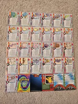 30x 1999 Topps Pokemon TV Animation Pink Logo Series Cards Vintage Lot HTF - Image 2
