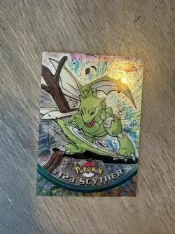 Topps Pokemon 1999 TV Animation Edition Series 1 Card #123 scyther - Image 1