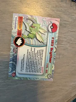 Topps Pokemon 1999 TV Animation Edition Series 1 Card #123 scyther - Image 3