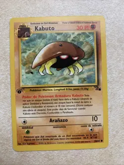 Pokemon Card Spanish Kabuto 50/62 LP 1st Edition Fossil- SPANISH - Image 1