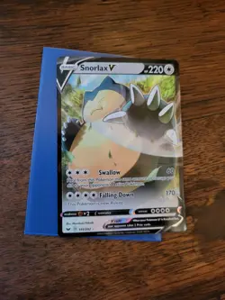 Snorlax V 141/202 Sword & Shield 2020 Ultra Rare Holofoil Pokemon TCG Card - NM - Image 1
