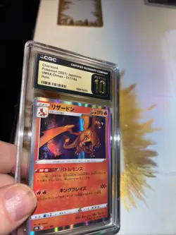 CGC PRISTINE 10 Charizard Holo 017/184 VMAX Climax Japanese 2021 Pokemon Card - Image 4