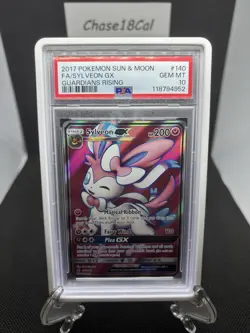 Sylveon GX - 140/145 - PSA 10 Pokemon Guardians Rising Sun & Moon Full Art Card - Image 1