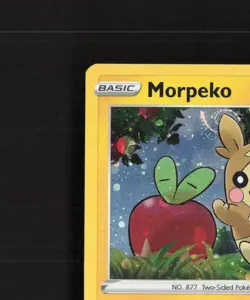 Morpeko SWSH031 Sword & Shield Black Star Promo Holo SWIRL Pokemon Card LP - Image 3