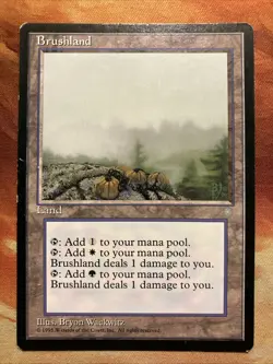 MTG Brushland Ice Age Played Condition Rare Land Vintage!!! - Image 1