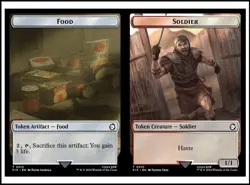 MTG - 4 x Food (0012) / Soldier (Haste) (0010) Token - Playset 4x x4 - Fallout - Image 2
