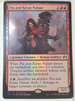 Pia and Kiran Nalaar -FOIL - Intro Pack Promo - Magic the Gathering MTG Nice! - Image 1