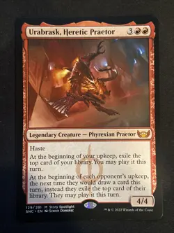 MTG Urabrask, Heretic Praetor Streets of New Capenna 129/281 Regular Mythic NM - Image 1