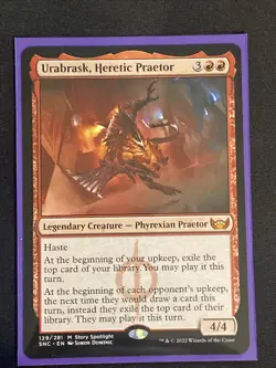 MTG Urabrask, Heretic Praetor Streets of New Capenna 129/281 Regular Mythic NM - Image 3