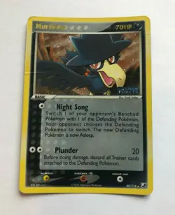 Pokemon Cards Murkrow 30 / 115 Rare HOLO Shiny EX UNSEEN FORCES Stamped - Image 1