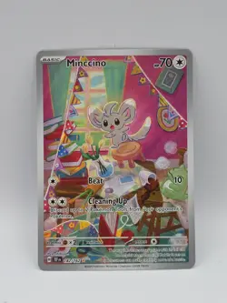 Pokemon TCG Minccino 182/162 Temporal Forces Illustration Rare NM - Image 1
