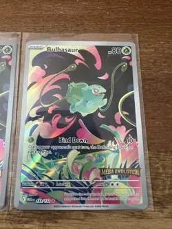 2025 Pokemon Mega Evolution Bulbasaur Stamped Lot (2) 133/132 Meg En Promo - Image 3