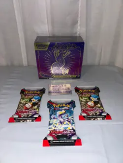 Pokemon Scarlet and Violet Elite Trainer Box Miraidon ETB + sleeved boosters - Image 1