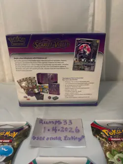 Pokemon Scarlet and Violet Elite Trainer Box Miraidon ETB + sleeved boosters - Image 4