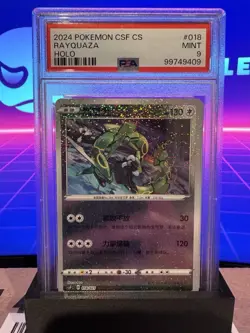 Pokemon Chinese Rayquaza CSFC-018 Exclusive Holo Dragon Return Gift Box PSA 9 - Image 1