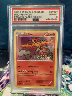 Moltres Holo Black Star Promo XY127 Pokemon Fates Collide 2016 TCG - Image 1