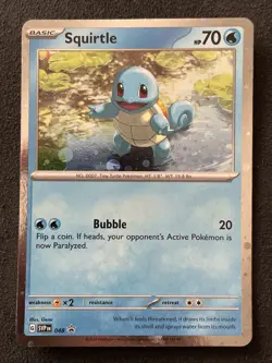 2023 Pokemon Scarlet & Violet 151 File Promo 048 Squirtle Swirl - Image 1