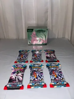 Pokemon TCG Scarlet & Violet Paradox Rift Iron ETB + Sealed Lot - Image 1