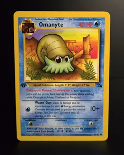 Pokemon TCG - OMANYTE - 1ST EDITION - 52/62 - FOSSIL (1999) - WOTC - LP/NM - Image 1