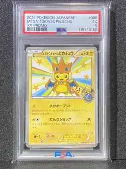 2014 POKEMON JAPANESE XY PROMO #98 MEGA TOKYO'S PIKACHU PSA 5 - Image 1
