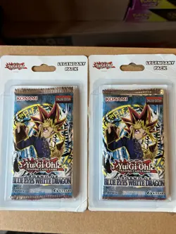 Yu-Gi-Oh Legend of Blue Eyes White Dragon Blister Pack, Unlimited Edition QTY 2 97712550220 - Image 1