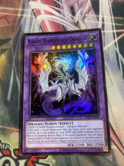 Yugioh! Khaos Starsource Dragon OP28-EN008 Super Rare OTS 28 Near Mint NM - Image 1