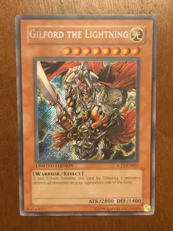 Yugioh - Gilford The Lightning CT2-EN001 - Secret Rare - LIMITED EDITION - LP - Image 1