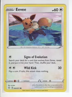 EEVEE SHINING FATES SET POKEMON CARD 052/072 VG - Image 1