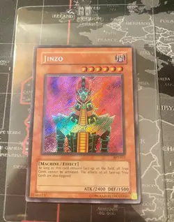2003 Collector’s Tin Yu-Gi-Oh TCG Jinzo BPT-011 NM Secret Rare Card - Image 1
