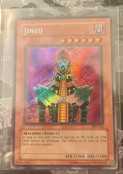 2003 Collector’s Tin Yu-Gi-Oh TCG Jinzo BPT-011 NM Secret Rare Card - Image 2