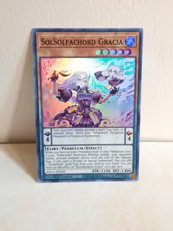SolSolfachord Gracia ANGU-EN018 1st Edition Ancient Guardians (SR) Yugioh Card. - Image 1