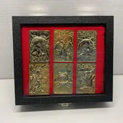 Pokemon 23k Gold Plated 1999 BK Promo Complete Set Of 6 Card With Custom Case - Image 1