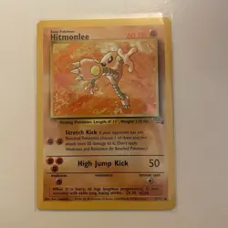 Hitmonlee 22/62 Rare Fossil Unlimited Pokemon Card NM - Image 1