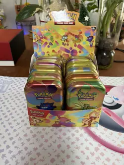 Pokemon 151 TCG Display EMPTY Mini Tins With Coins And Art Card Complete Set - Image 1