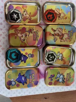 Pokemon 151 TCG Display EMPTY Mini Tins With Coins And Art Card Complete Set - Image 2