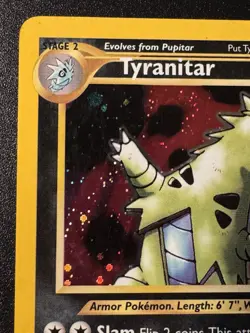 Tyranitar 12/75 Neo Discovery Pokemon Card Holo Foil Rare MP - Image 3