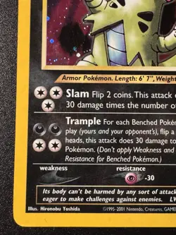 Tyranitar 12/75 Neo Discovery Pokemon Card Holo Foil Rare MP - Image 5