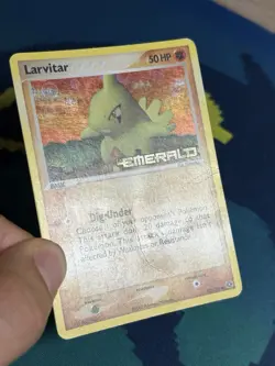 Larvitar 52/106 Holo Ex Emerald Stamped Reverse Foil Pokemon Card MP PL - Image 4